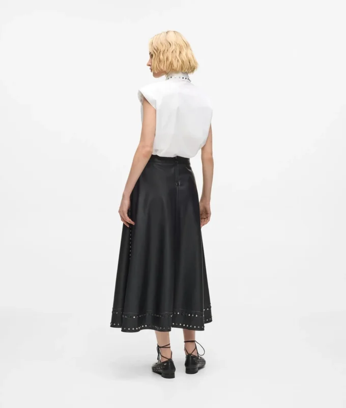 Jupe en simili cuir cloutée Jupe en simili cuir cloutée