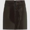 Jupe en simili cuir verni
