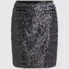 Jupe en tweed à paillettes