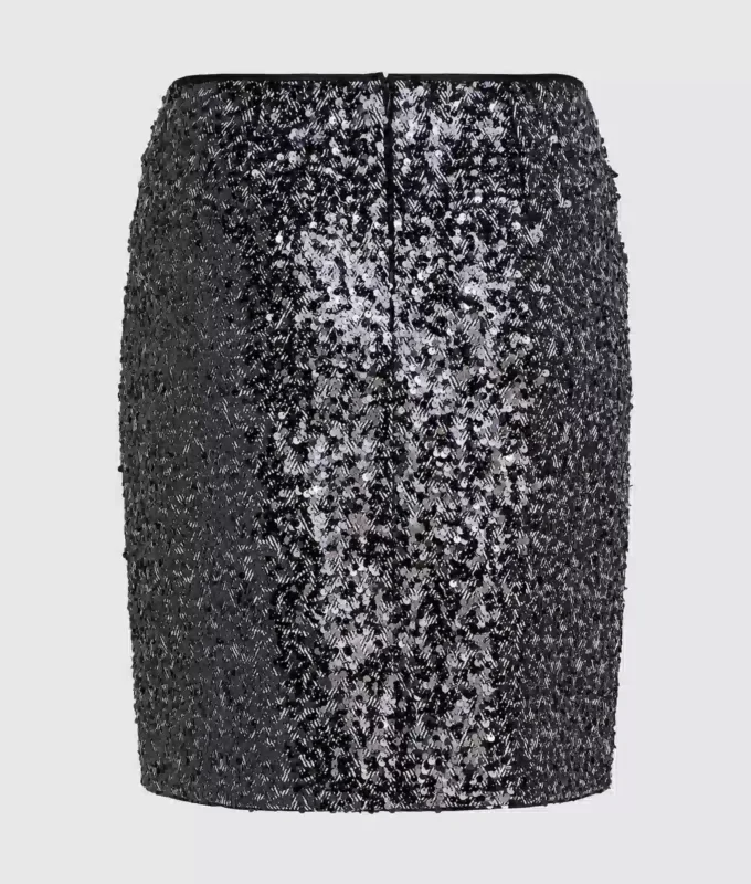 Jupe en tweed à paillettes