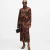 Jupe à imprimé éventail