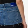 Jupe longue à empiècement en denim