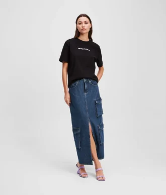 JUPE LONGUE EN DENIM UTILITAIRE