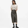 Jupe midi en simili cuir Jupe midi en simili cuir
