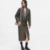 Jupe midi en simili cuir Jupe midi en simili cuir