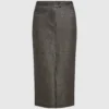 Jupe midi en simili cuir Jupe midi en simili cuir