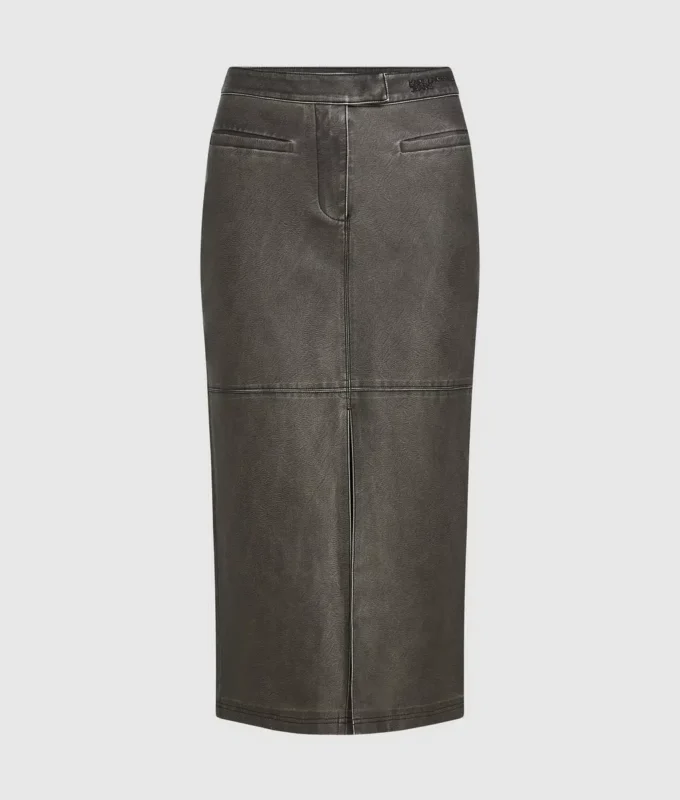 Jupe midi en simili cuir Jupe midi en simili cuir