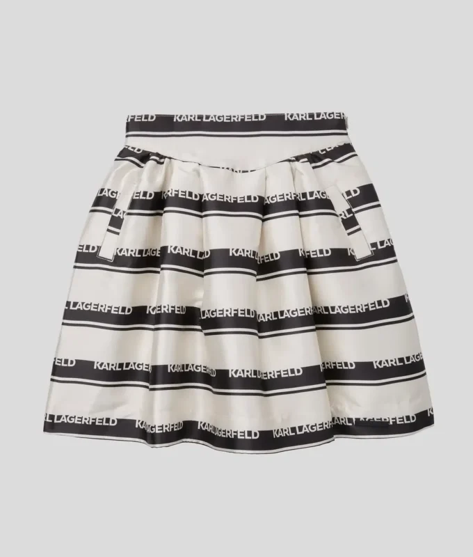 JUPE À RAYURES ET LOGO POUR FILLES JUPE À RAYURES ET LOGO POUR FILLES