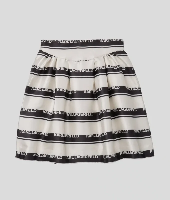 JUPE À RAYURES ET LOGO POUR FILLES JUPE À RAYURES ET LOGO POUR FILLES