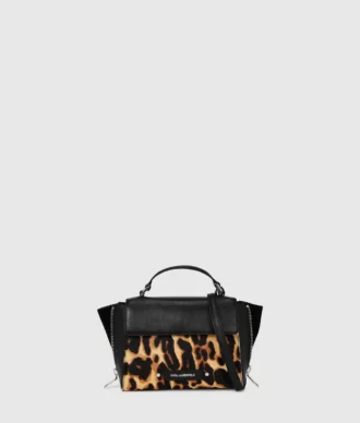 K/Petit sac léopard en cuir
