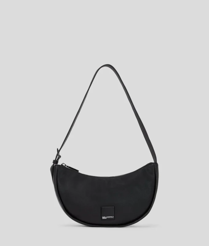 KLJ BOX LOGO SOFT HALF-MOON SHOULDER BAG KLJ BOX LOGO SOFT HALF-MOON SHOULDER BAG