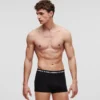 BOXER MONOCHROME AVEC LOGO – LOT DE 3