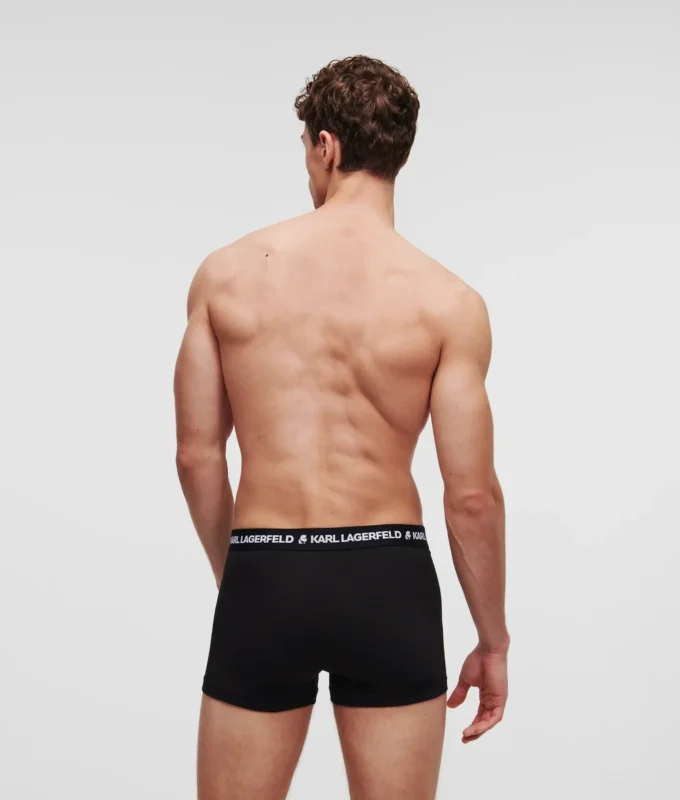 BOXER MONOCHROME AVEC LOGO – LOT DE 3