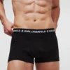 BOXER MONOCHROME AVEC LOGO – LOT DE 3