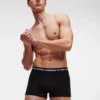 BOXER MONOCHROME AVEC LOGO – LOT DE 3