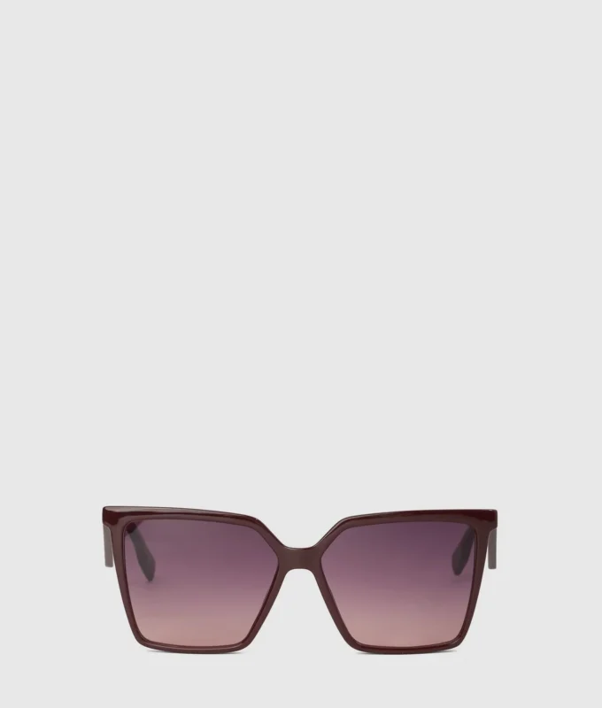 Lunettes de soleil géométriques fines