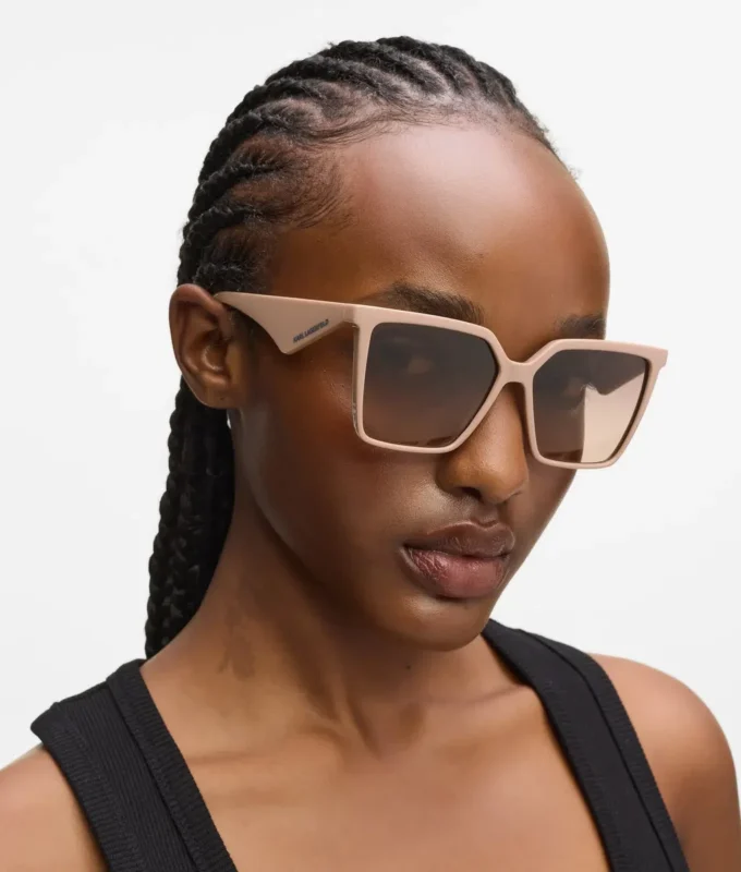 Lunettes de soleil géométriques fines