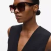 Lunettes de soleil géométriques fines