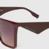 Lunettes de soleil géométriques fines