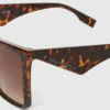 Lunettes de soleil géométriques fines