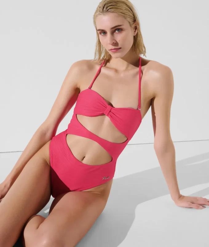 MAILLOT DE BAIN BANDEAU CÔTELÉ