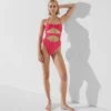 MAILLOT DE BAIN BANDEAU CÔTELÉ