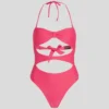 MAILLOT DE BAIN BANDEAU CÔTELÉ