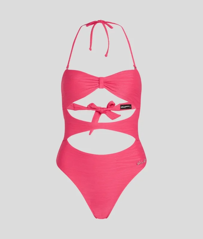 MAILLOT DE BAIN BANDEAU CÔTELÉ