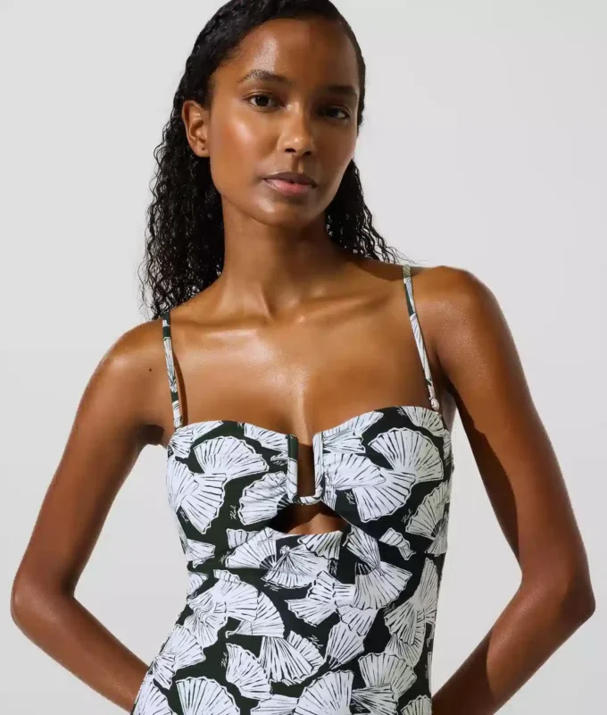 Maillot de bain imprimé éventail