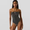 Maillot de bain métallisé à dos nu