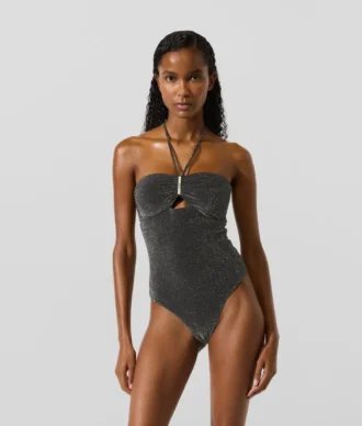 Maillot de bain métallisé à dos nu Maillot de bain métallisé à dos nu