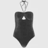 Maillot de bain métallisé à dos nu