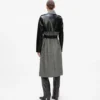 Manteau en tweed et simili cuir Manteau en tweed et simili cuir