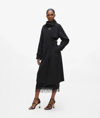 Manteau long ceinturé