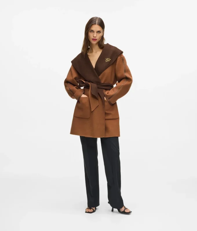 Manteau réversible en laine mélangée Manteau réversible en laine mélangée