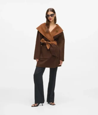 Manteau réversible en laine mélangée