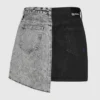 Mini-jupe en denim bicolore Mini-jupe en denim bicolore