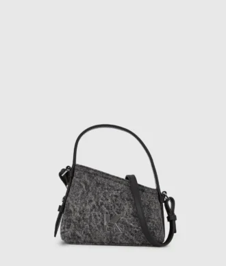 Mini sac à bandoulière en denim Geo