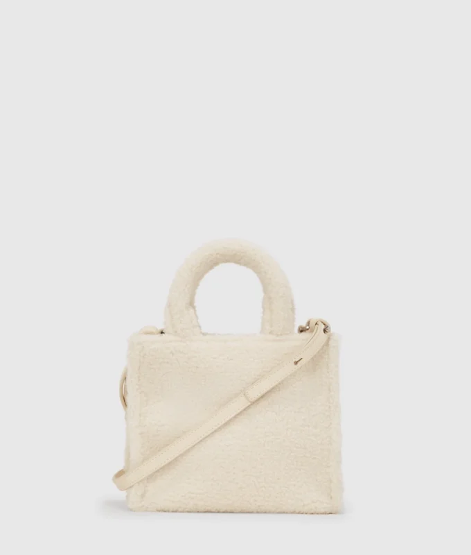 Mini sac fourre-tout en peau lainée Rue St-Guillaume Mini sac fourre-tout en peau lainée Rue St-Guillaume
