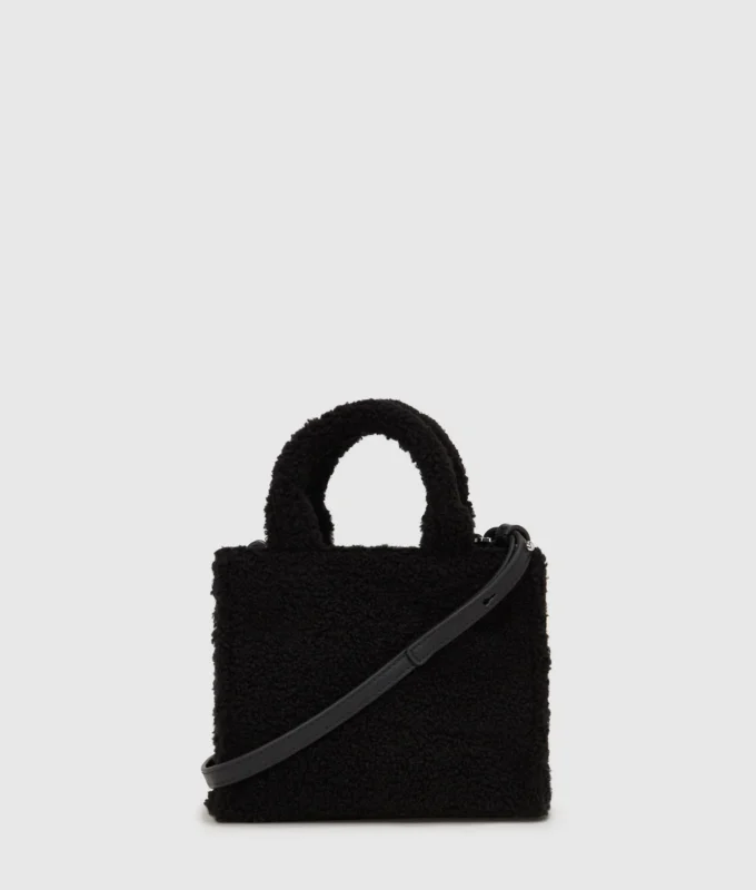 Mini sac fourre-tout en peau lainée Rue St-Guillaume Mini sac fourre-tout en peau lainée Rue St-Guillaume