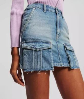 MINIJUPE UTILITAIRE EN DENIM
