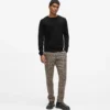 Pantalon ajusté à carreaux Pantalon ajusté à carreaux