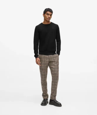 Pantalon ajusté à carreaux