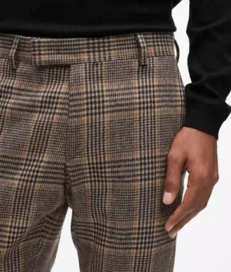Pantalon ajusté à carreaux