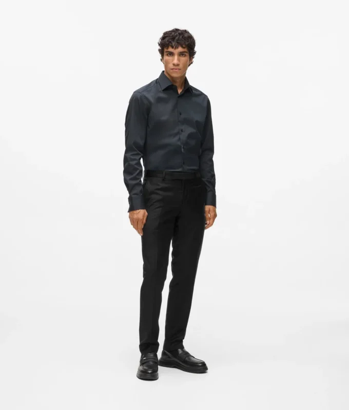 Pantalon ajusté en laine mélangée Pantalon ajusté en laine mélangée