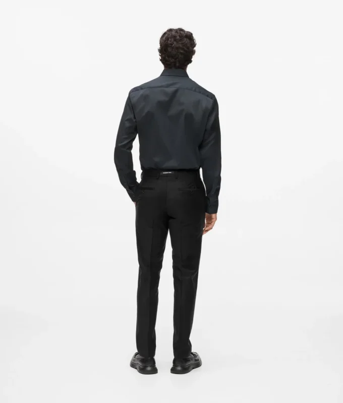 Pantalon ajusté en laine mélangée Pantalon ajusté en laine mélangée