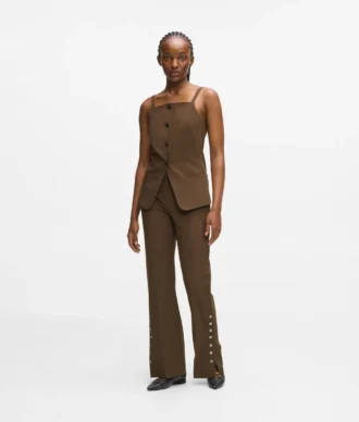 Pantalon à boutons-pression
