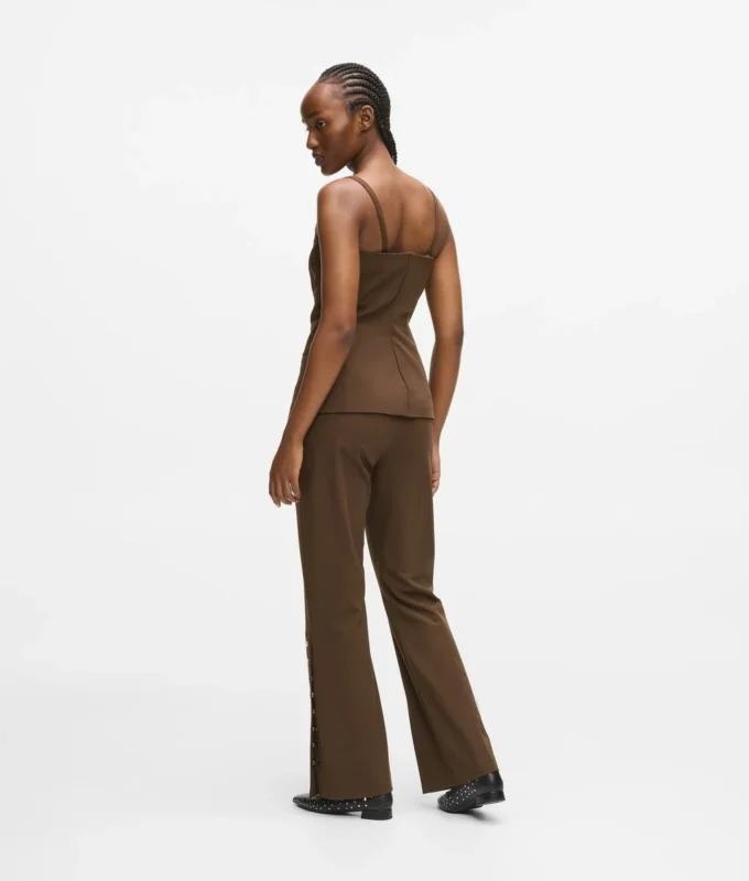 Pantalon à boutons-pression