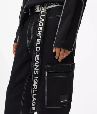 Pantalon cargo à coutures contrastées