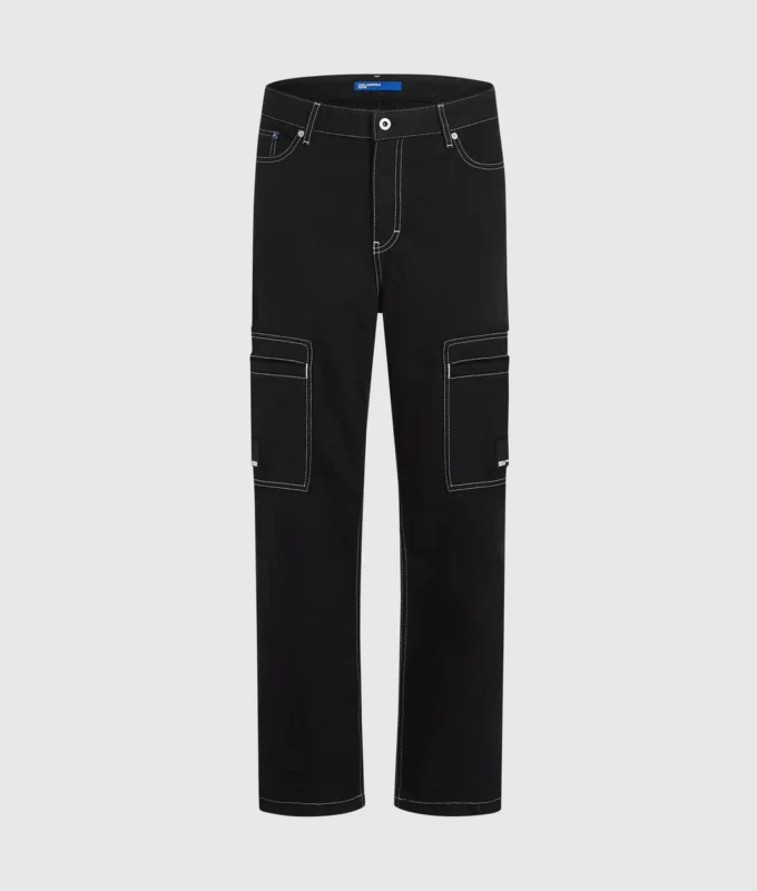 Pantalon cargo à coutures contrastées Pantalon cargo à coutures contrastées